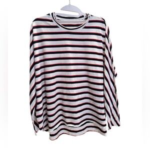 Frank & Eileen NWD Anna Capelet Henley White Red & Navy French Stripe Size S